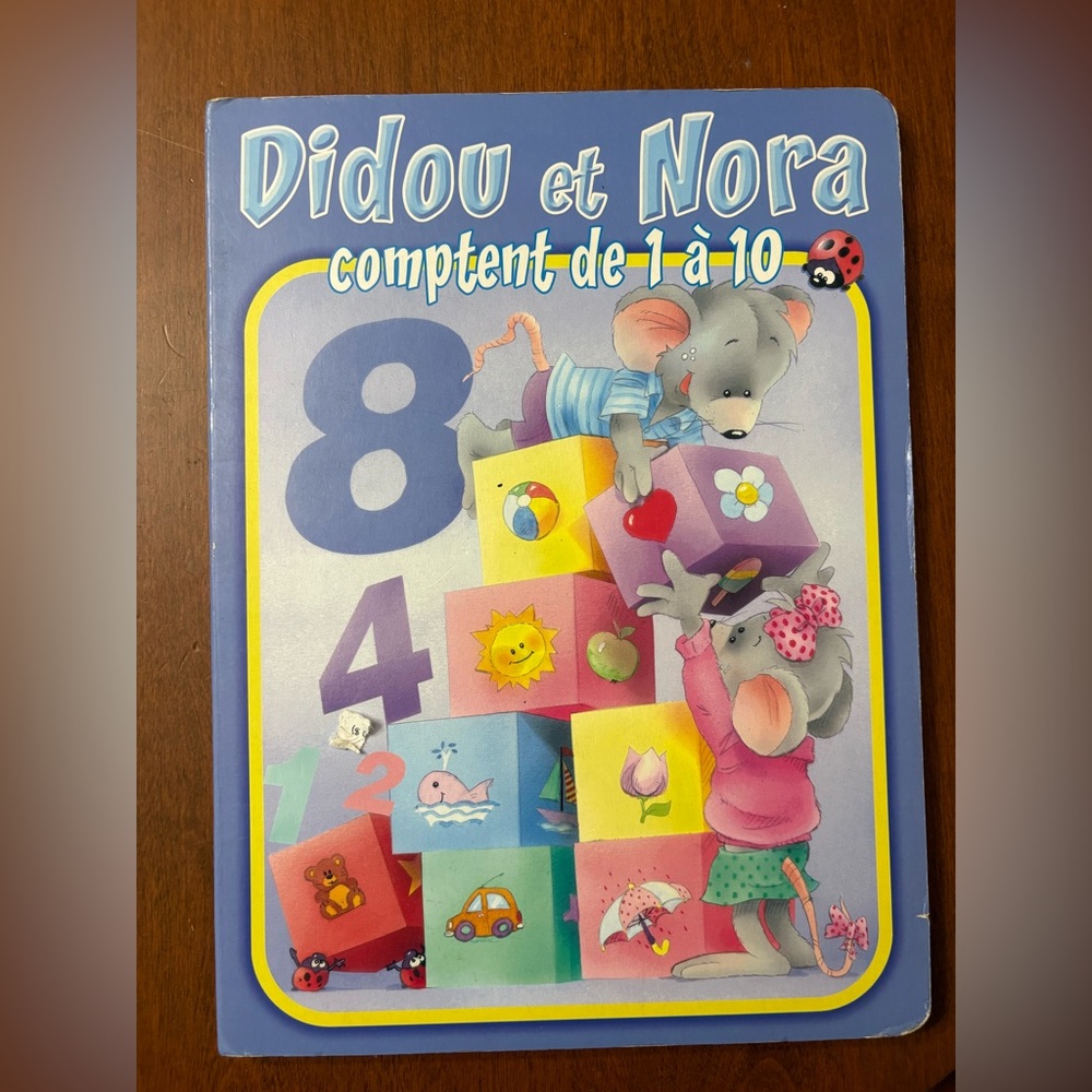 Didou et Nora Number Learning Book - Blue and Multicolor